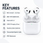 Picture of Refurbished AirPods 4th Generation (2024) – Like New Wireless Bluetooth Earbuds with USB-C Charging Case