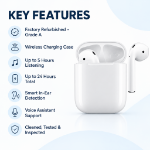 Picture of Factory Refurbished AirPods 2nd Generation – Grade A Wireless Earbuds with Wireless Charging Case