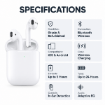 Picture of Factory Refurbished AirPods 2nd Generation – Grade A Wireless Earbuds with Wireless Charging Case for iOS & Android