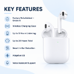 Picture of Factory Refurbished AirPods 2nd Generation – Grade A Wireless Earbuds with Wireless Charging Case for iOS & Android