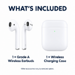 Picture of Factory Refurbished AirPods 2nd Generation – Grade A Wireless Earbuds with Wireless Charging Case for iOS & Android
