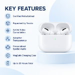 Picture of Refurbished AirPods Pro 2nd Generation – Certified Refurbished Wireless Earbuds with Active Noise Cancellation & Wireless Charging Case