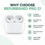 Picture of Refurbished AirPods Pro 2nd Generation – Certified Refurbished Wireless Earbuds with Active Noise Cancellation & Wireless Charging Case